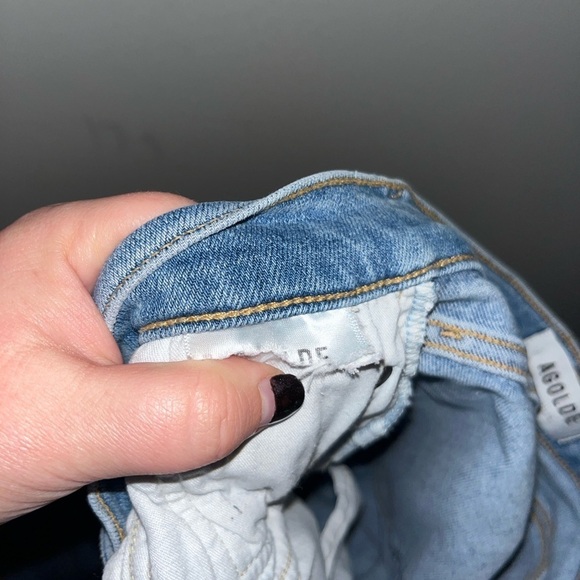 AGOLDE Mid Rise Blue Skinny Jeans Size 26 - Picture 6 of 11